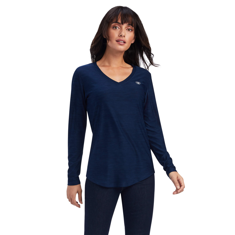 Ariat Women's Laguna Long Sleeve Top - Navy